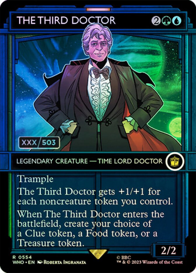 The Third Doctor Serialized 554z/331 (Universes Beyond: Doctor Who)  - Double Rainbow Foil | Good Games Modbury