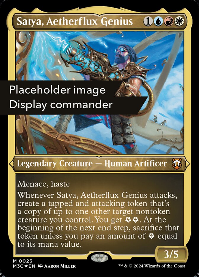 Satya Aetherflux Genius Display Commander Ripple Foil Thick Stock 150 (Commander: Modern Horizons 3)  - Foil | Good Games Modbury