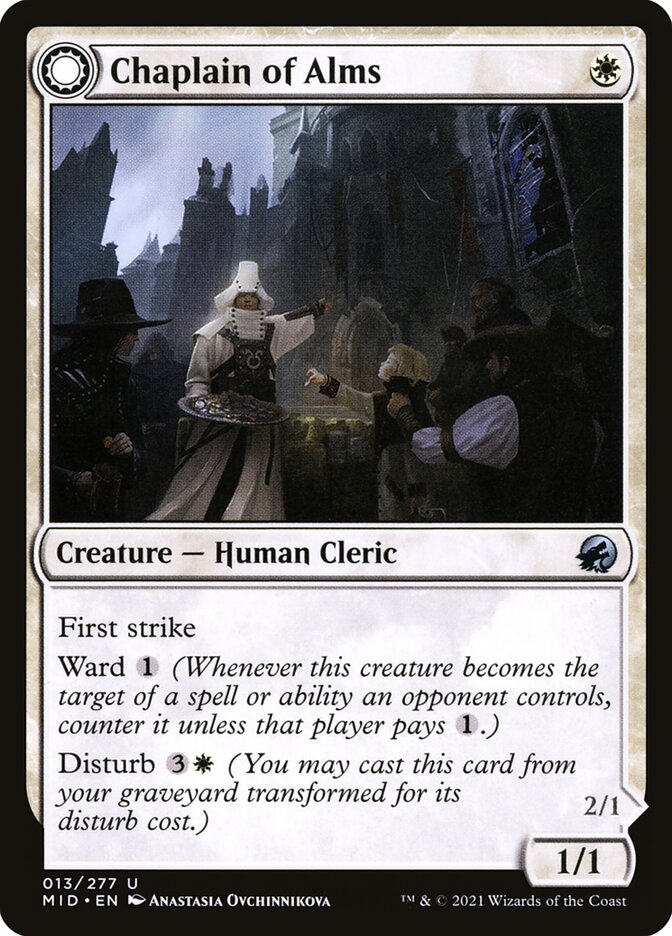 Chaplain of Alms // Chapel Shieldgeist 13/277 (Innistrad: Midnight Hunt)  | Good Games Modbury