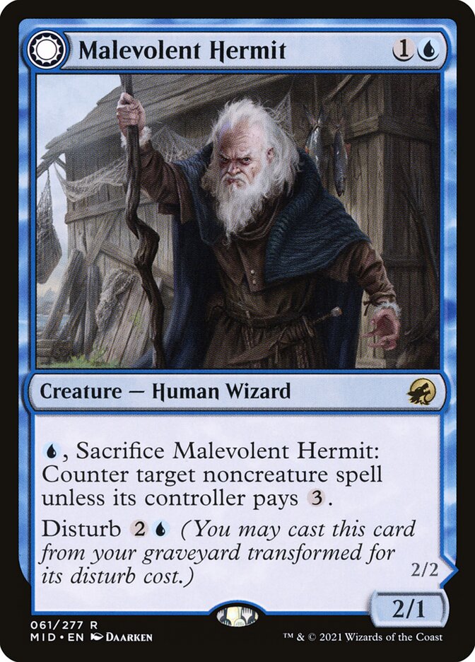 Malevolent Hermit 61 (Innistrad: Midnight Hunt)  | Good Games Modbury