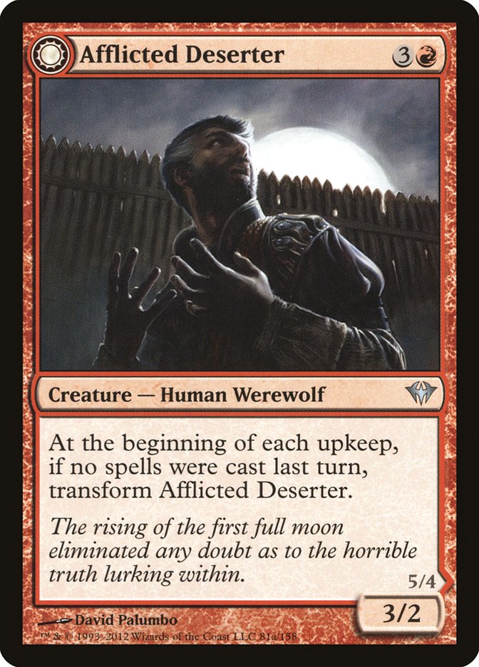 Afflicted Deserter // Werewolf Ransacker 81/158 (Dark Ascension)  | Good Games Modbury