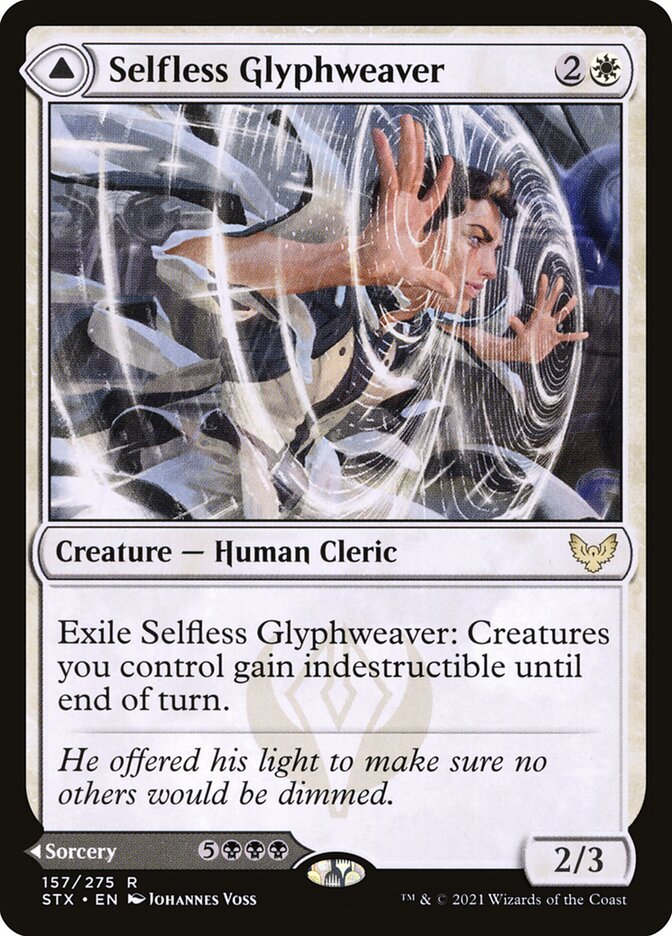 Selfless Glyphweaver // Deadly Vanity 157/275 (Strixhaven: School of Mages)  - Foil | Good Games Modbury