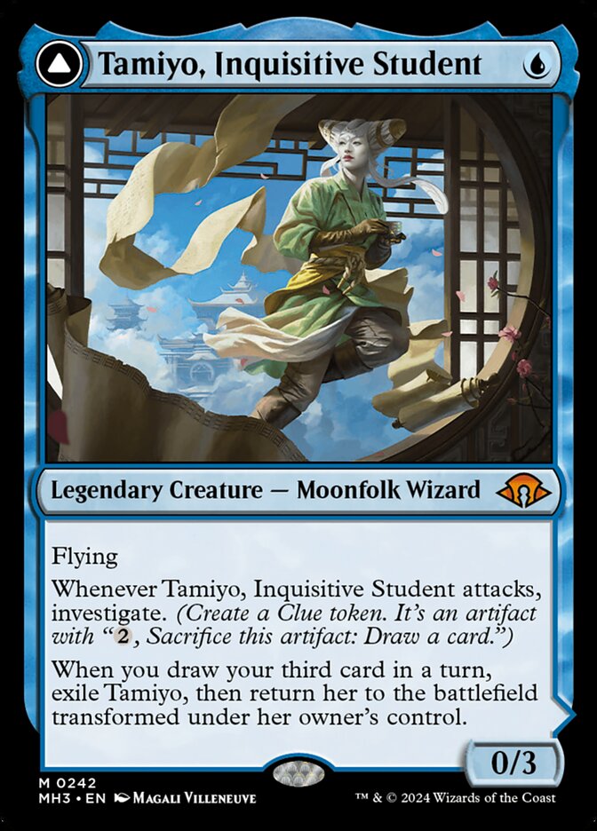 Tamiyo, Inquisitive Student // Tamiyo, Seasoned Scholar 242 (Modern Horizons 3)  | Good Games Modbury