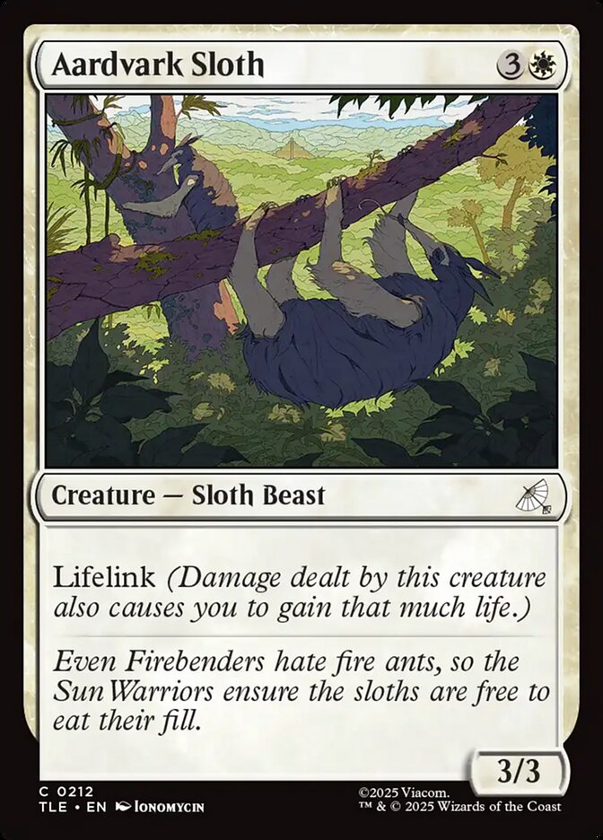 Aardvark Sloth 212/317 (Avatar: The Last Airbender: Eternal-Legal)  - Foil | Good Games Modbury