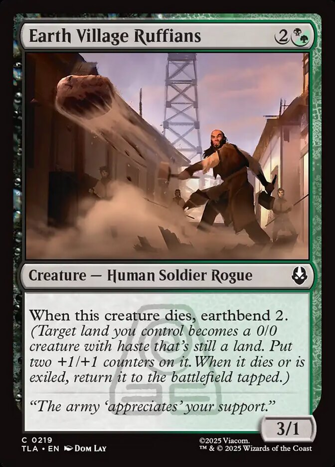 Earth Village Ruffians 219 (Avatar: The Last Airbender)  - Foil | Good Games Modbury