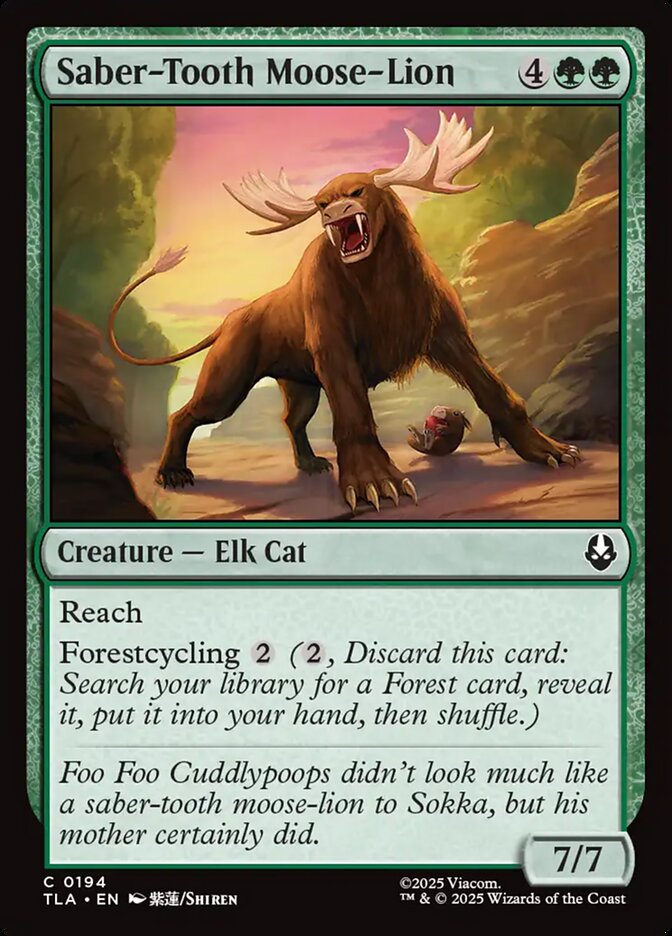 Saber-Tooth Moose-Lion 194/286 (Avatar: The Last Airbender)  | Good Games Modbury