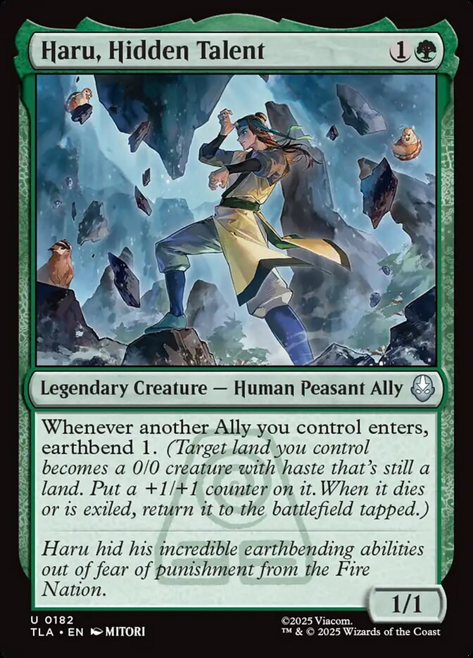 Haru, Hidden Talent 182/286 (Avatar: The Last Airbender)  - Foil | Good Games Modbury