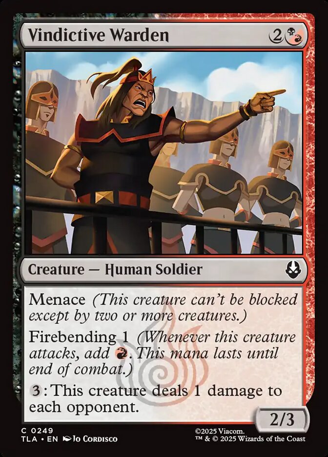 Vindictive Warden 249/286 (Avatar: The Last Airbender)  | Good Games Modbury