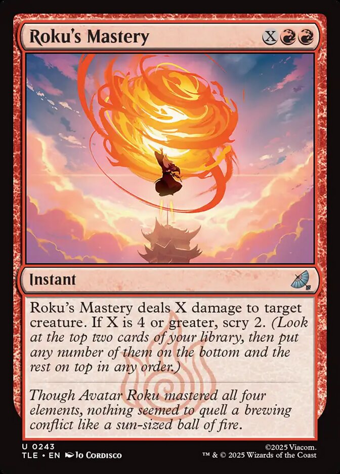 Roku's Mastery 243/317 (Avatar: The Last Airbender: Eternal-Legal)  | Good Games Modbury