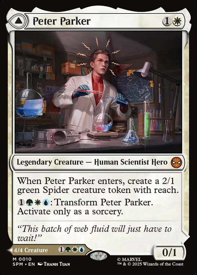 Peter Parker // Amazing Spider-Man 10/198 (Marvel's Spider-Man)  - Foil | Good Games Modbury