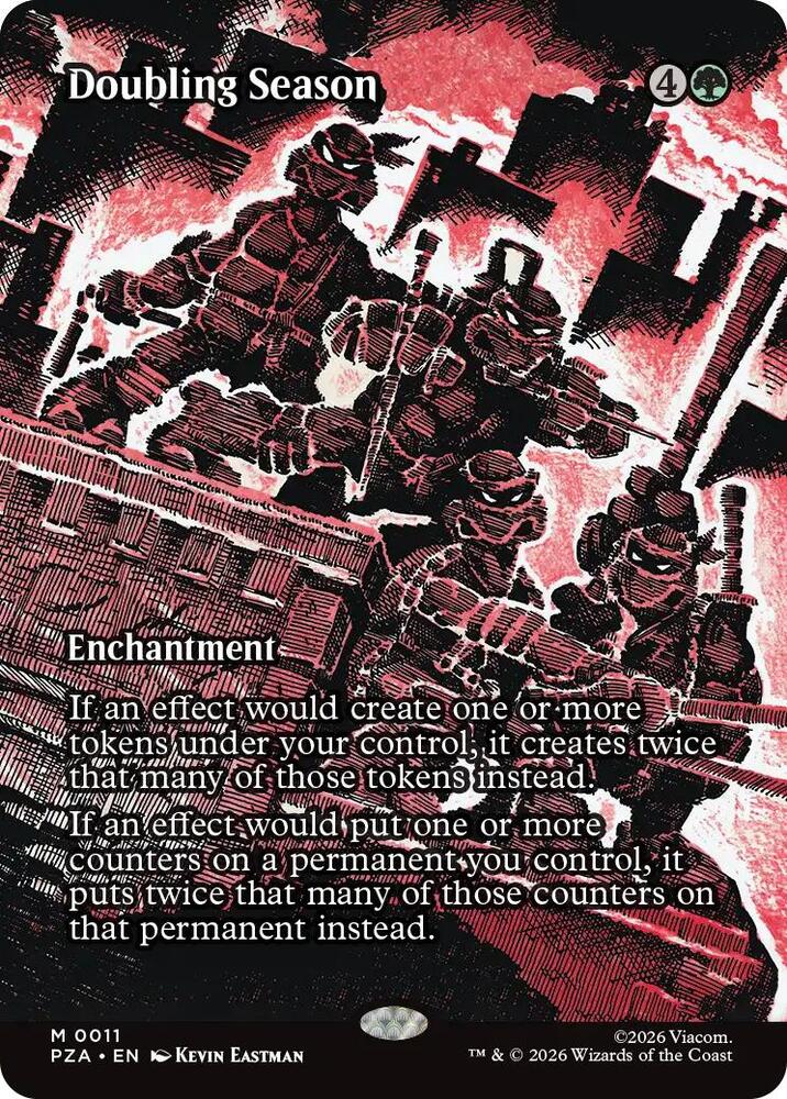 Doubling Season Borderless 11 (Teenage Mutant Ninja Turtles Source Material)  - Borderless | Good Games Modbury