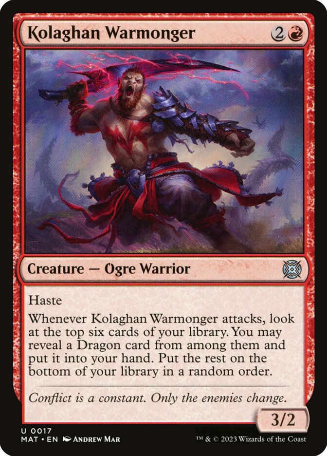 Kolaghan Warmonger 17 (March of the Machine: The Aftermath)  - Foil | Good Games Modbury
