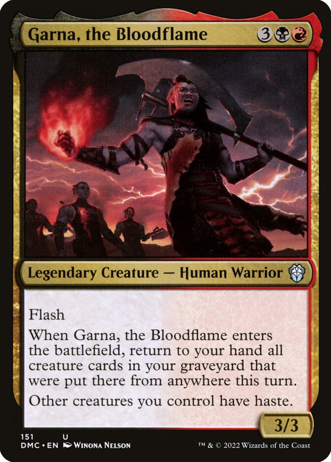 Garna, the Bloodflame 151/50 (Commander: Dominaria United)  | Good Games Modbury
