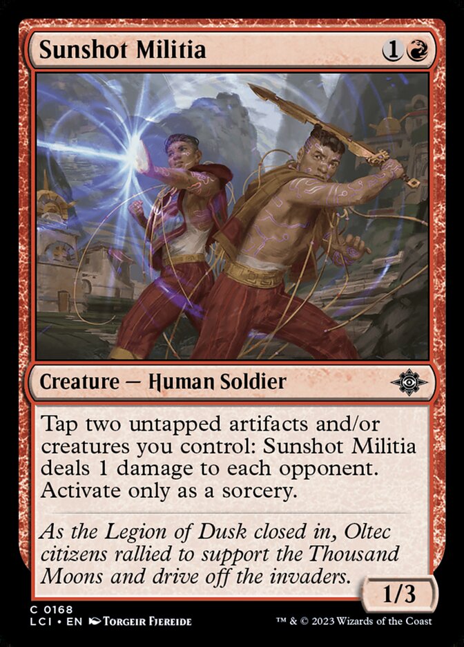 Sunshot Militia 168/291 (The Lost Caverns of Ixalan)  - Foil | Good Games Modbury