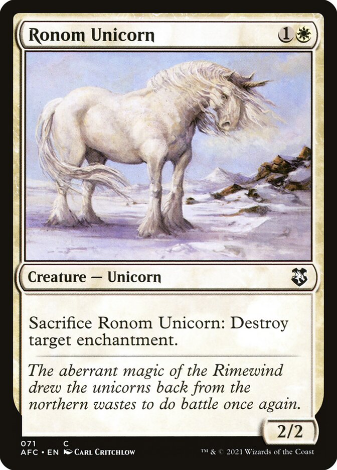 Ronom Unicorn 71/62 (Commander: Adventures in the Forgotten Realms)  | Good Games Modbury