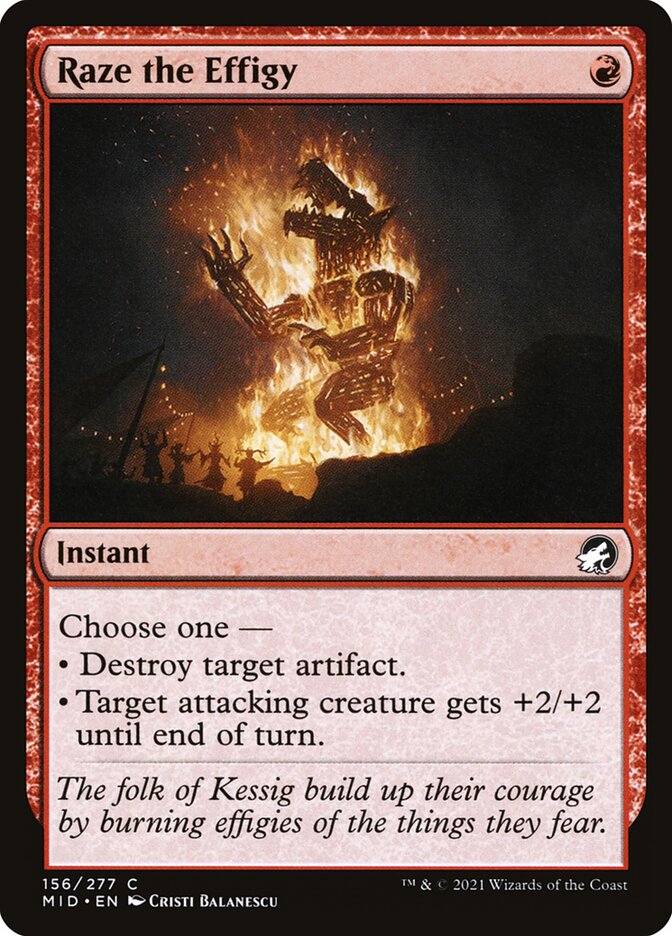 Raze the Effigy 156/277 (Innistrad: Midnight Hunt)  | Good Games Modbury