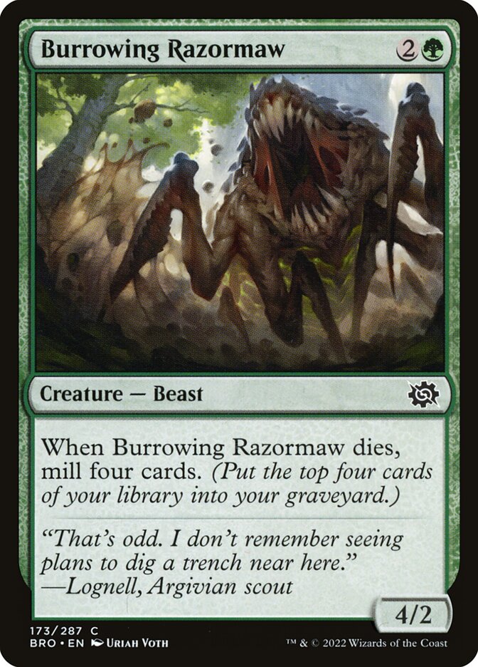 Burrowing Razormaw 173/287 (The Brothers' War)  - Foil | Good Games Modbury