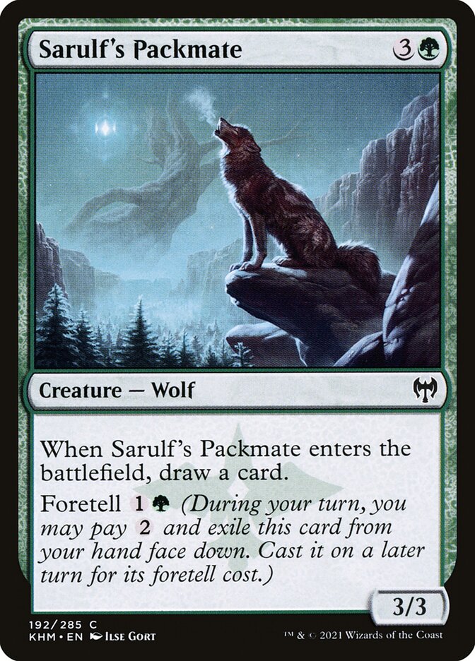 Sarulf's Packmate 192/285 (Kaldheim)  | Good Games Modbury