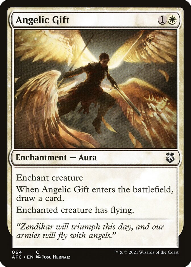 Angelic Gift 64/62 (Commander: Adventures in the Forgotten Realms)  | Good Games Modbury