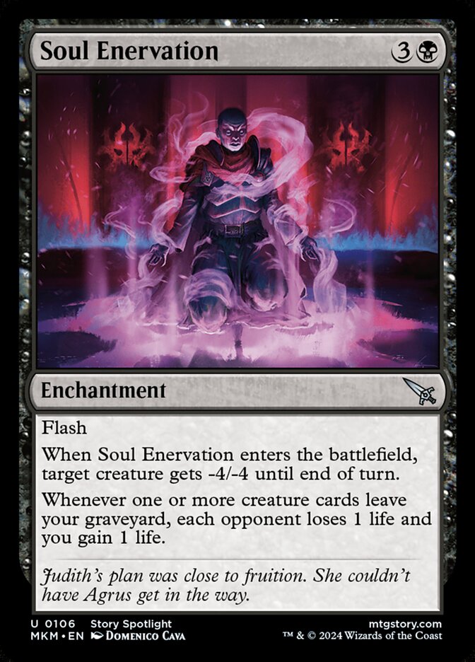 Soul Enervation 106/286 (Murders at Karlov Manor)  - Foil | Good Games Modbury