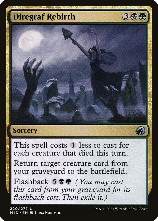 Diregraf Rebirth 220/277 (Innistrad: Midnight Hunt)  - Foil | Good Games Modbury