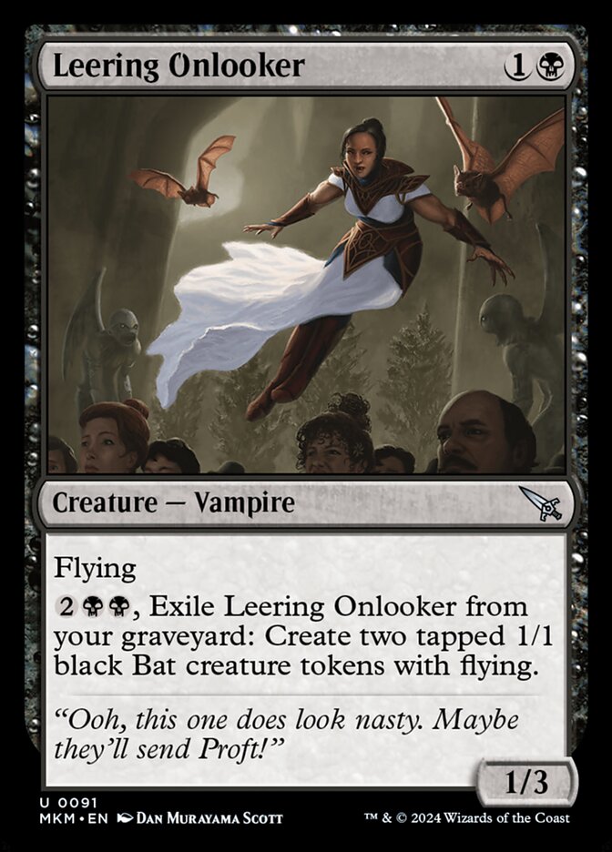 Leering Onlooker 91/286 (Murders at Karlov Manor)  - Foil | Good Games Modbury