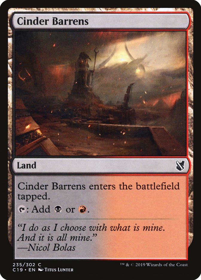 Cinder Barrens 235/302 (Commander 2019)  | Good Games Modbury
