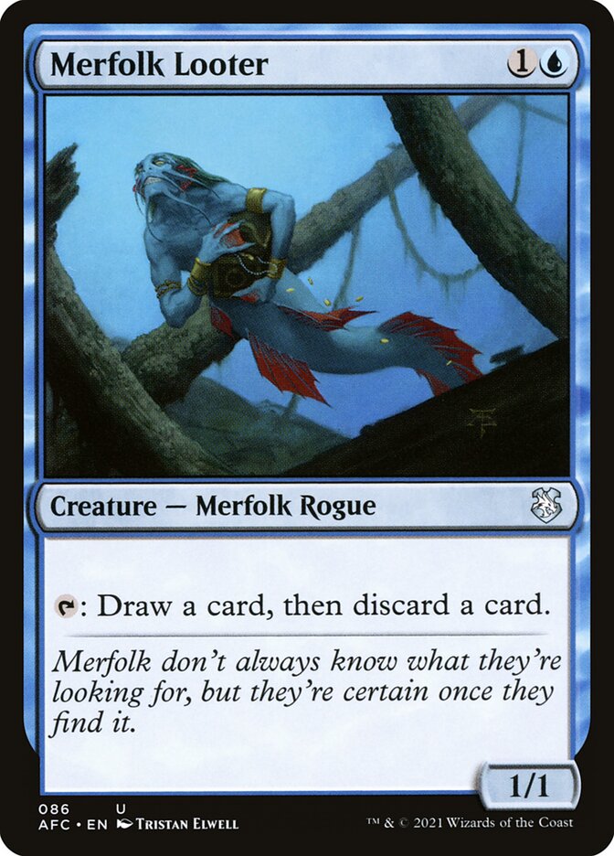 Merfolk Looter 86/62 (Commander: Adventures in the Forgotten Realms)  | Good Games Modbury