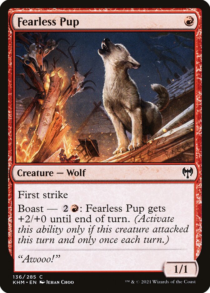 Fearless Pup 136/285 (Kaldheim)  | Good Games Modbury