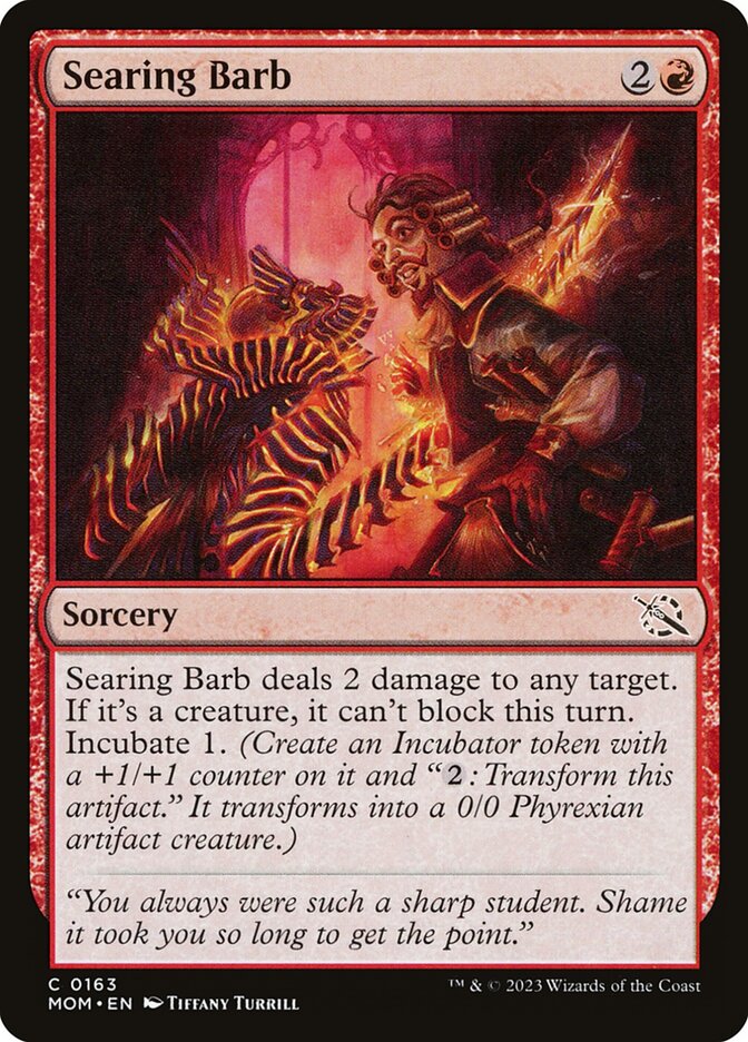 Searing Barb 163/291 (March of the Machine)  - Foil | Good Games Modbury