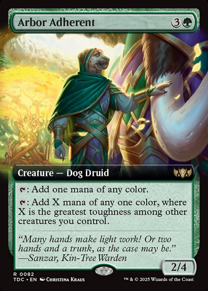 Arbor Adherent 82 (Commander: Tarkir: Dragonstorm)  - Extended Art | Good Games Modbury
