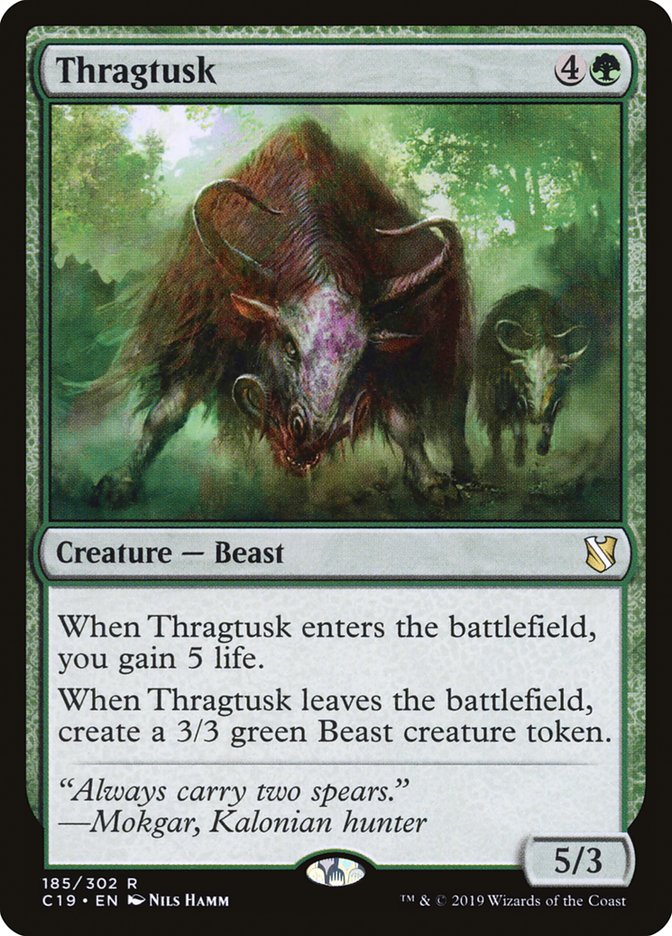 Thragtusk 185/302 (Commander 2019)  | Good Games Modbury