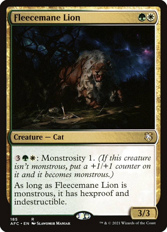 Fleecemane Lion 185/62 (Commander: Adventures in the Forgotten Realms)  | Good Games Modbury