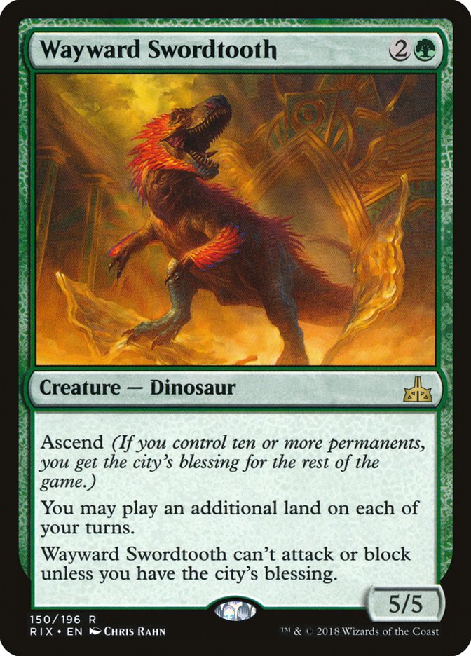 Wayward Swordtooth 150/196 (Rivals of Ixalan)  | Good Games Modbury