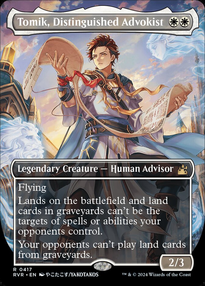 Tomik, Distinguished Advokist 417/291 (Ravnica Remastered)  - Borderless | Good Games Modbury