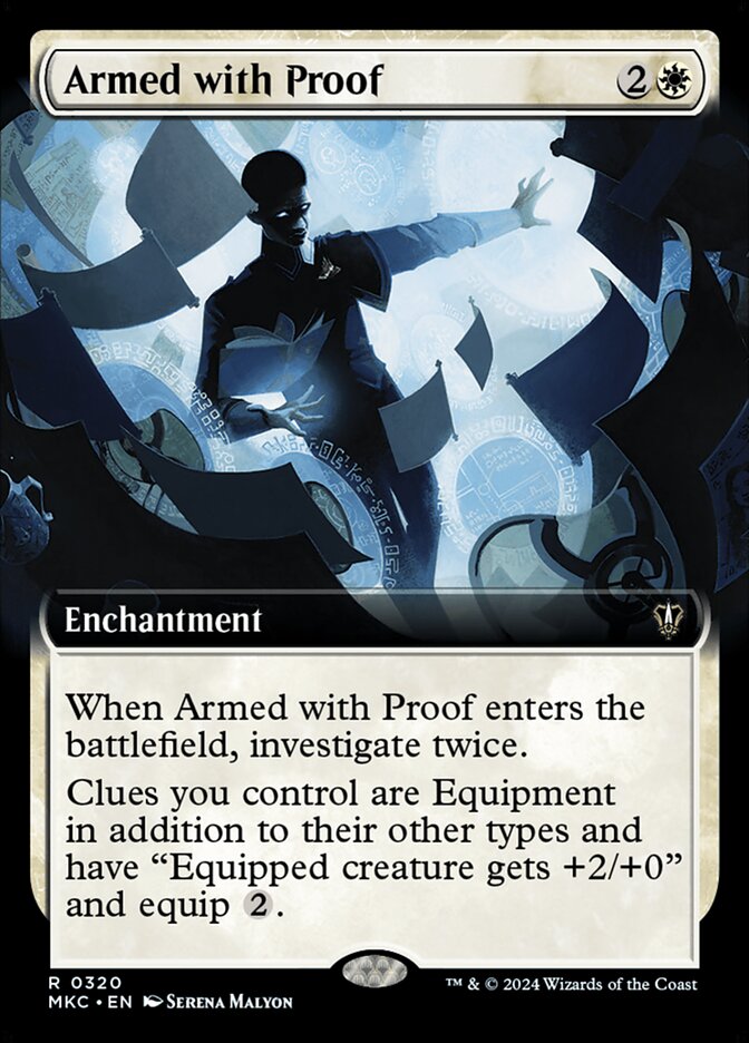 Armed with Proof 320/311 (Commander: Murders at Karlov Manor)  - Extended Art | Good Games Modbury