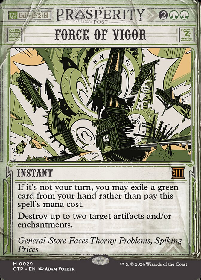 Force of Vigor 29/65 (Outlaws of Thunder Junction: Breaking News)  - Showcase Foil | Good Games Modbury
