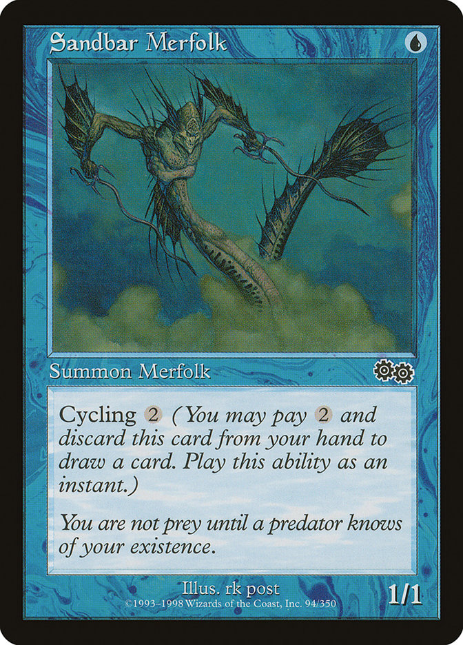 Sandbar Merfolk 94/350 (Urza's Saga)  | Good Games Modbury