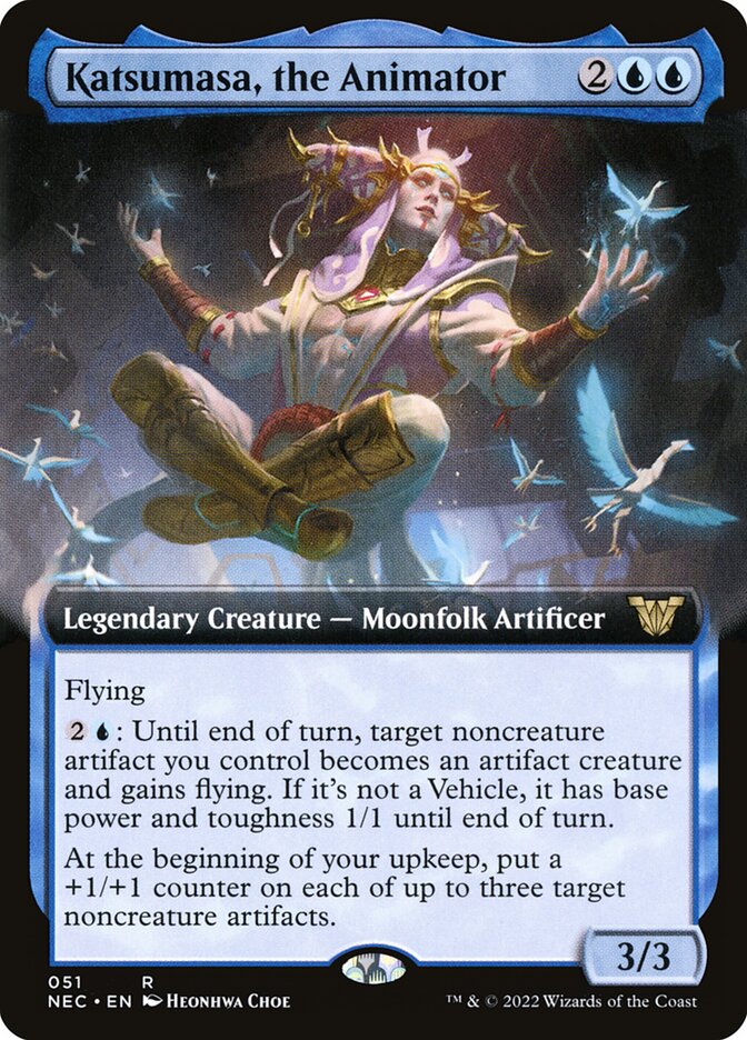Katsumasa, the Animator 51/38 (Commander: Kamigawa: Neon Dynasty)  - Extended Art | Good Games Modbury