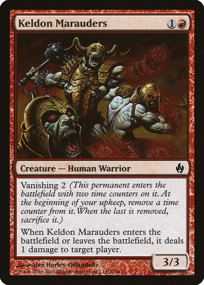 Keldon Marauders 7/34 (Premium Deck Series: Fire and Lightning)  - Foil | Good Games Modbury