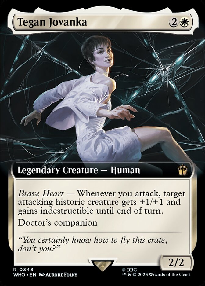 Tegan Jovanka 348/331 (Universes Beyond: Doctor Who)  - Extended Art Foil | Good Games Modbury