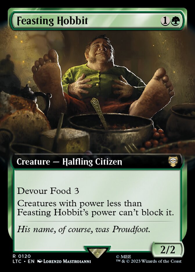 Feasting Hobbit 120 (Commander: The Lord of the Rings: Tales of Middle-earth)  - Extended Art | Good Games Modbury