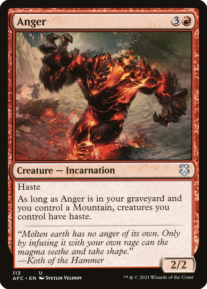 Anger 113/62 (Commander: Adventures in the Forgotten Realms)  | Good Games Modbury