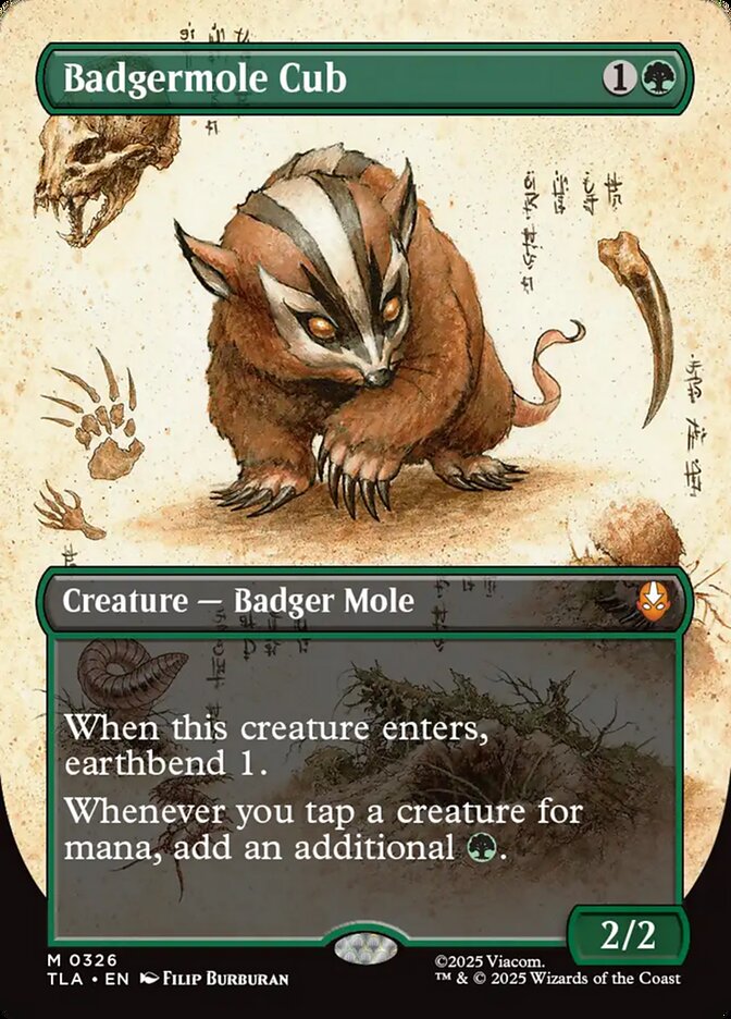 Badgermole Cub  326/286 (Avatar: The Last Airbender)  - Borderless Foil | Good Games Modbury