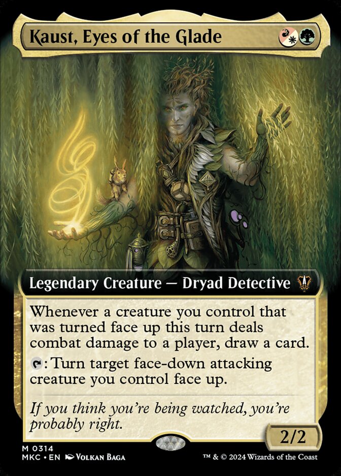 Kaust, Eyes of the Glade 314/311 (Commander: Murders at Karlov Manor)  - Extended Art Foil | Good Games Modbury