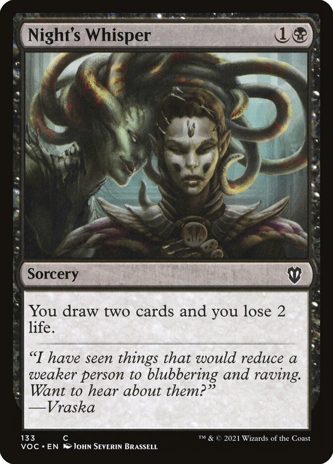 Night's Whisper 133/38 (Commander: Innistrad: Crimson Vow)  | Good Games Modbury