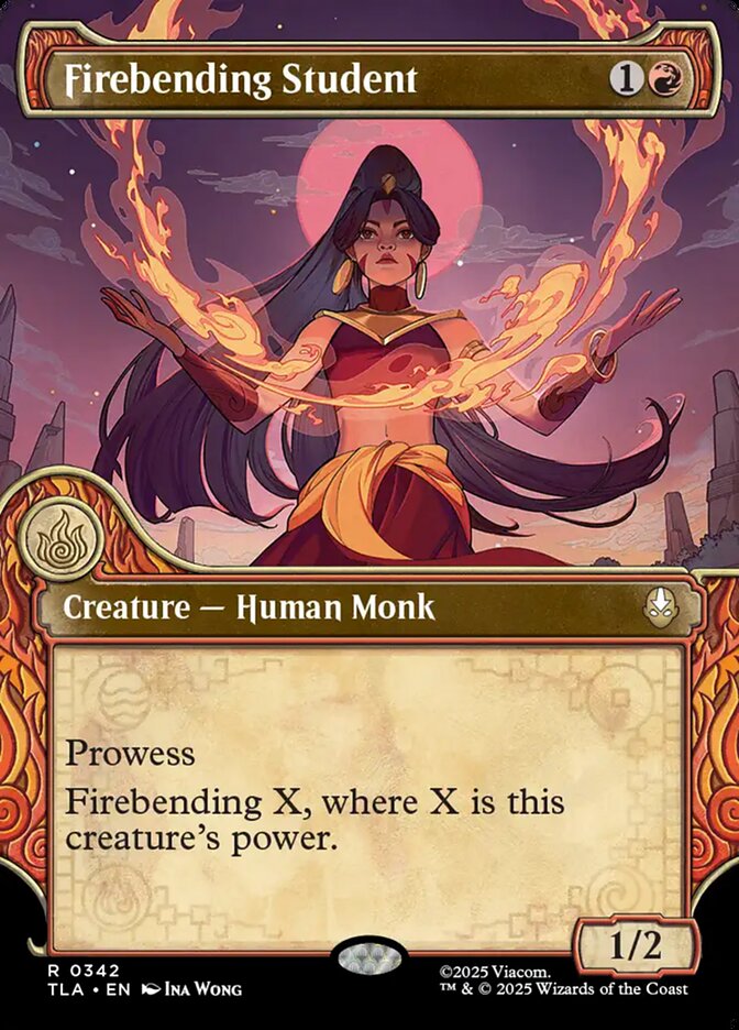 Firebending Student  342/286 (Avatar: The Last Airbender)  - Showcase Foil | Good Games Modbury