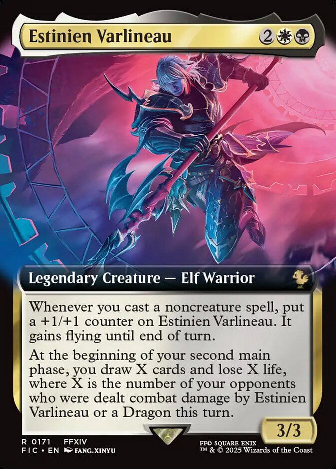 Estinien Varlineau 171/100 (Commander: FINAL FANTASY)  - Extended Art Foil | Good Games Modbury