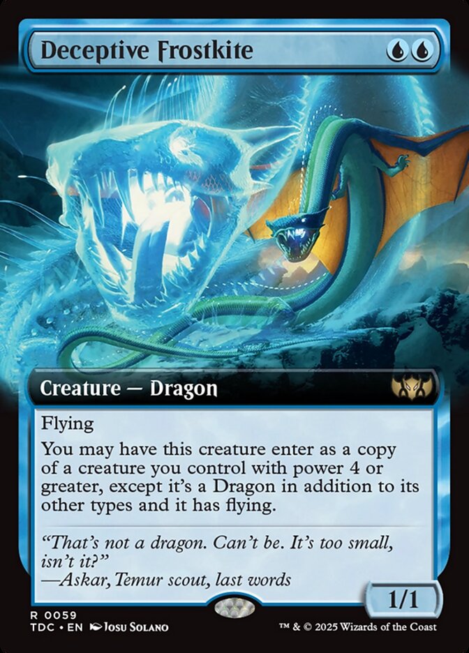 Deceptive Frostkite 59 (Commander: Tarkir: Dragonstorm)  - Extended Art | Good Games Modbury