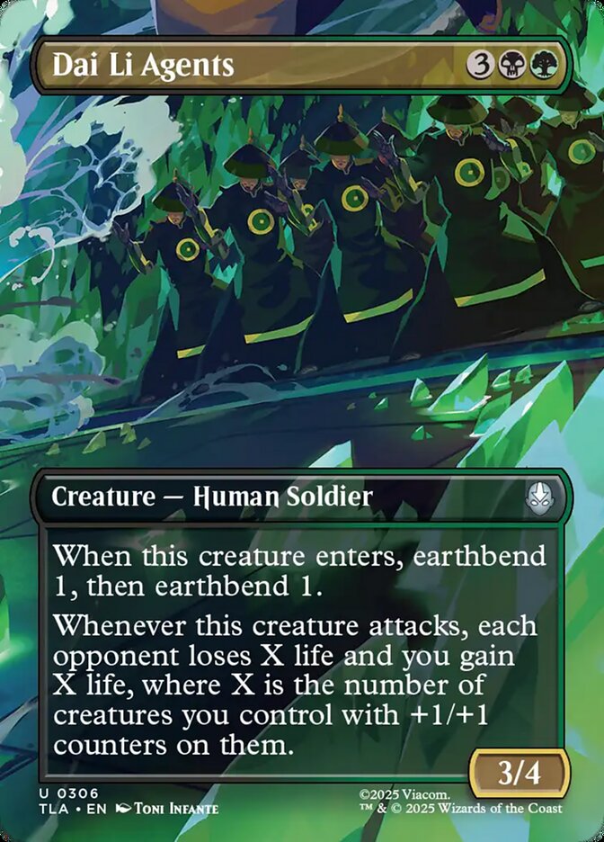 Dai Li Agents 306 (Avatar: The Last Airbender)  - Borderless Foil | Good Games Modbury